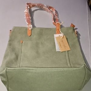 Army Green Canvas Tote NWT